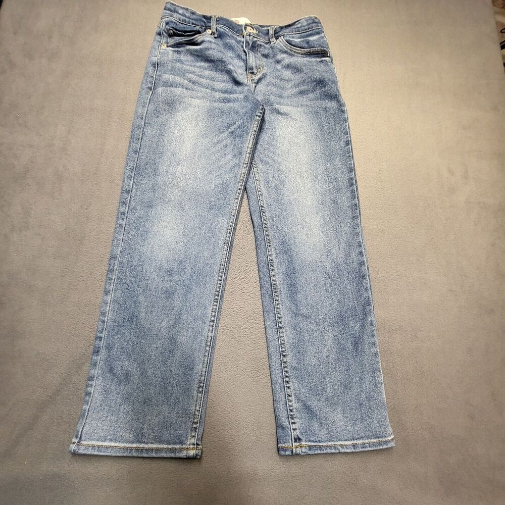 Levis Jeans Girls 16 Blue Loose Taper Distressed Stretch Denim